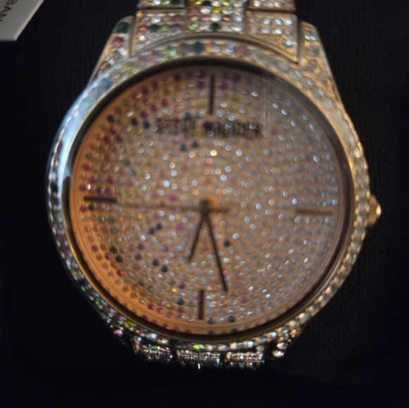 NWT Steve Madden NYC Rose Gold and Multicolor Crystal Womens Watch - Picture 12 of 13